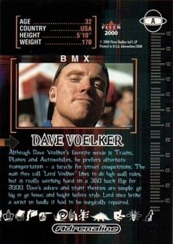 2000 Fleer Adrenaline - Autographs #A Dave Voelker Back